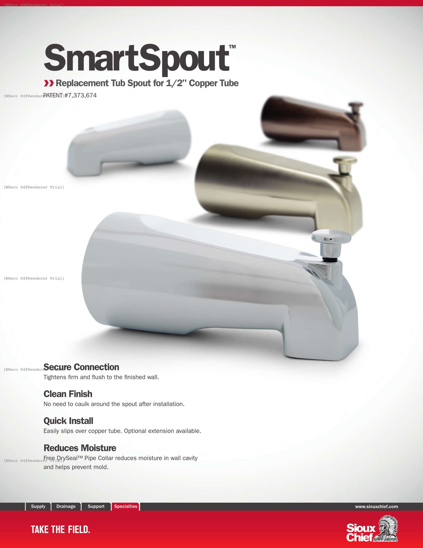 SMARTSPOUT - TUB SPOUT - BROCHURE.PDF Brochure Document